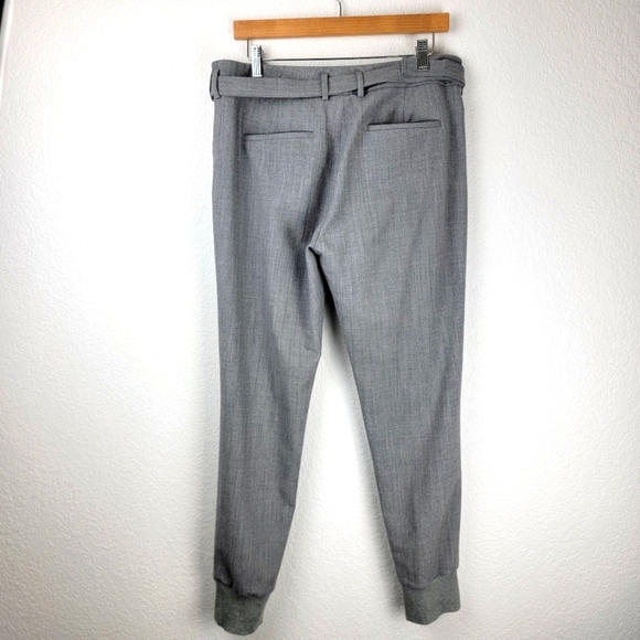 Vince Cashmere Wool Blend Belted Joggers Gray 10 - Picture 4 of 11